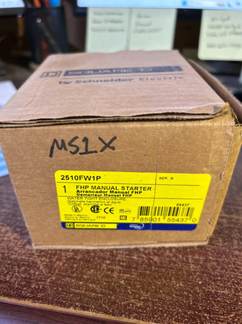 Square D Manual Starter 2510 Fw1P Ser B New