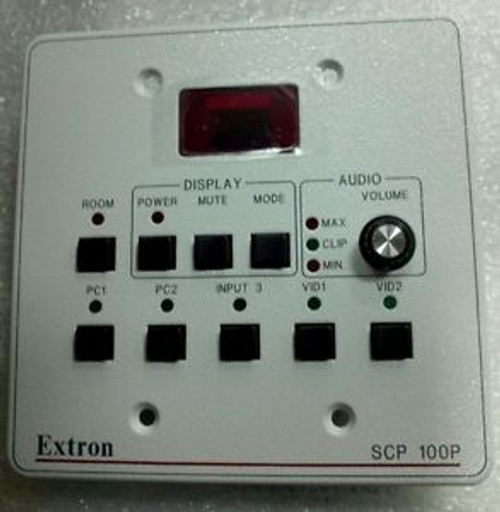 Extron scp 100p control panel  white 60-331-03  with 2 gang box bracket      #ss