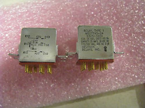 DEUTSCH RELAY MS27743-24  NSN: 5945-01-167-5956 DUAL MK WITH E325-1033