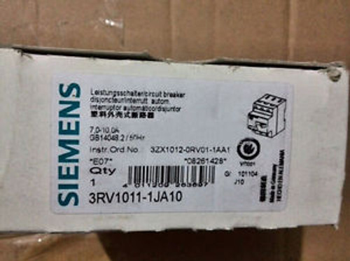 1PC NEW Siemens 3RV1011-1JA10 7-10A Motor Circuit Breaker