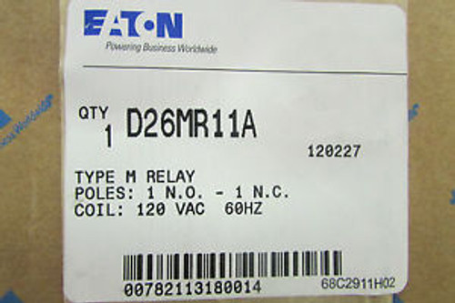 EATON CUTLER HAMMER  D26MR11A Type M Machine Tool Relay 120 VAC Coil