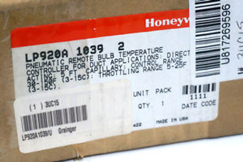 NEW HONEYWELL LP920A-1039-2 PNEUMATIC REMOTE BULB TEMPERATURE CONTROLLER