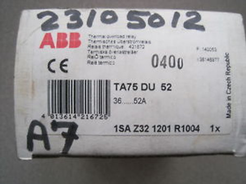 NEW ABB TA75DU52 OVERLOAD  TA75 DU 52