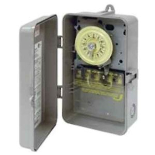 Intermatic T104P 24 Hour Dial Timer 208-277V 40-Amp Double Pole Single Throw Gra