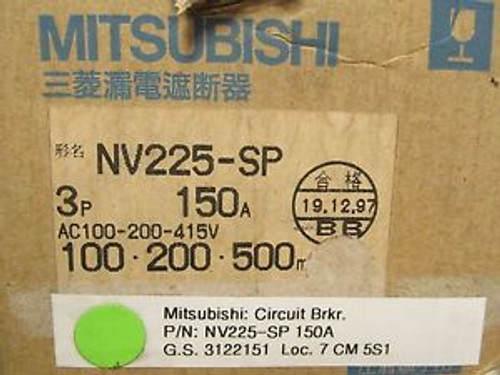 NEW MITSUBISHI 150 AMP 3 POLE NV225-SP CIRCUIT BREAKER ..........  VJ-33