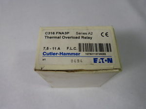 Cutler Hammer C316FNA3P Thermal Overload Relay  NEW IN BOX