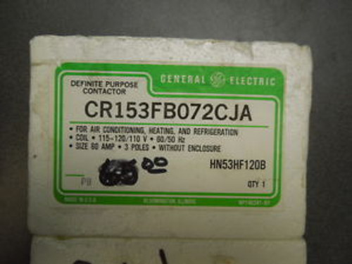 General Electric CR153FB072CJA definite purpose contactor 110/120V 3 pole 60amp