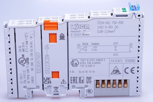 Wago 750-550 0-10V 2 Channel Analog Output I/O Module