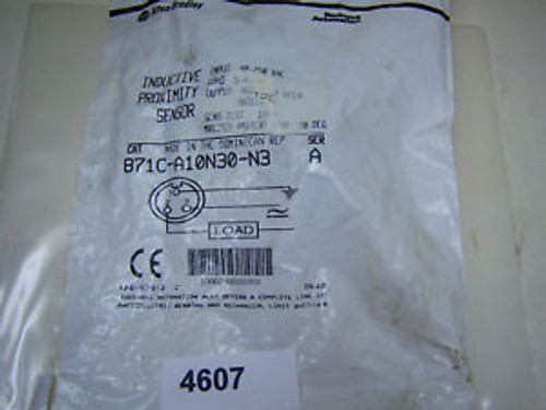 (4607) Allen Bradley Inductive Proximity Sensor 871C-A10N30-N3