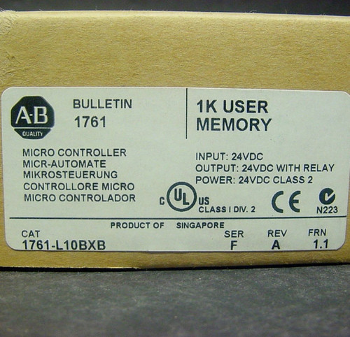 Ab Micrologix 1000 Plc 1761-L10Bxb  1761L10Bxb  New In Box