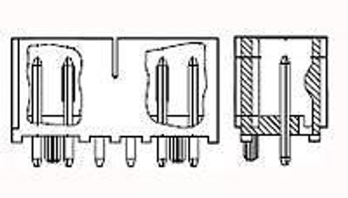 Headers & Wire Housings 12P MTA156 SHRD HDR ASSY SQ SN (100 pieces)