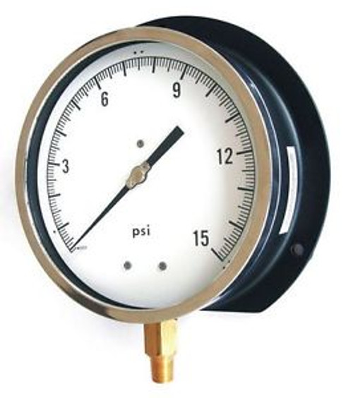 11A518 Pressure Gauge, Process, 6 In, 0-200psi