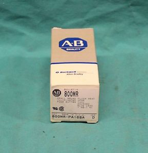 Allen Bradley 800MR-PA16BA Illuminated Push Button- Blue Lens 120V NEW