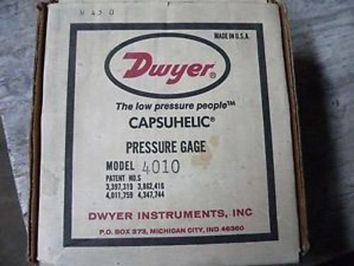 Dwyer 4010 Differential pressure gage, range 0-10 w.c.