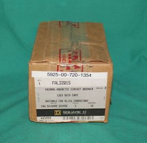 Square D FAL32015 Thermal Magnetic Circuit Breaker 3P 15A 240V 15 amp NEW