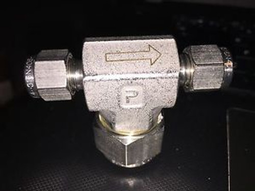 Tee Filter P/N 4A-FT4-10SS Parker, 1/4, 316SS, 10 microns