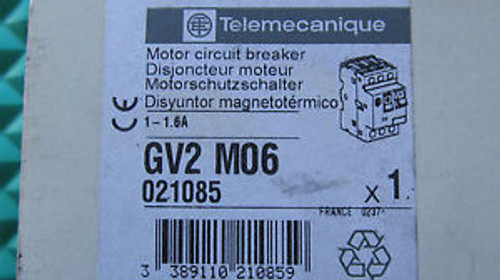 New Telemecanique GV2 M06 Motor Curcuit Breaker Square Dping