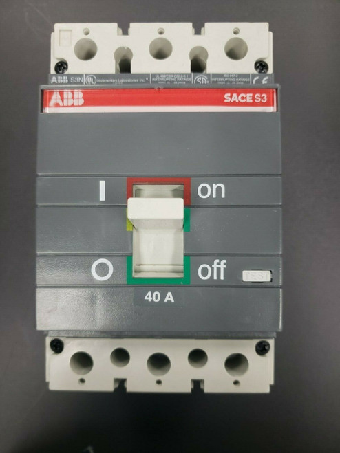 Abb S3N040Tw Circuit Breaker, 40A, 3 Pole