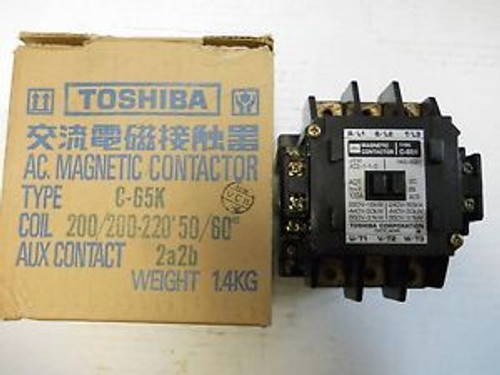 TOSHIBA C-65K MAGNETIC CONTACTOR 100A 600V 220V COIL NEW CONDITION IN BOX