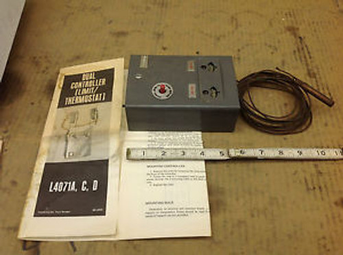 Honeywell L4071D, L4071D-1003  Dual Controller Limit Thermostat Switch. NO BOX