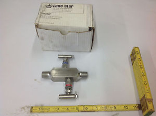 NEW PGI Lone Star V-612S6P 2-Block Valve & Bleed Manifold, SS, 1/2 x 1/2 MNPT