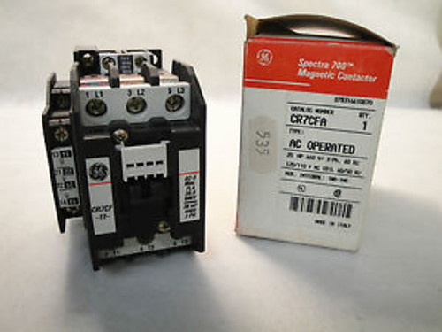 NEW IN BOX GE GENERAL ELECTRIC CONTACTOR CR7CFA