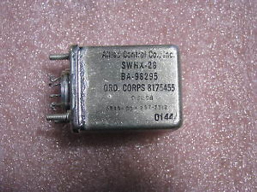 ALLIED CONTROL RELAY # SWHX-28 NSN: 5945-00-257-7712 # BA-98295 DUAL MKT