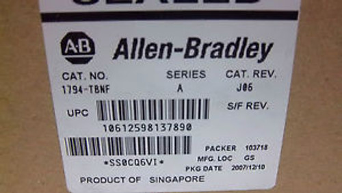 ALLEN BRADLEY TERMINAL BASE 1794-TBNF SER. A FACTORY SEALED 1794TBNF