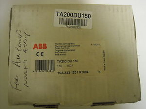 NEW ABB TA200DU-150 THERMAL OVERLOAD RELAY 110-150 AMP 1SAZ421201R1004