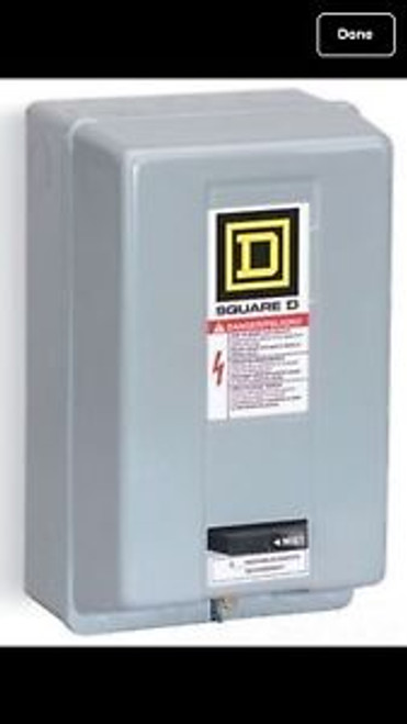 SQUARE D 8536SAG12V02S AC MAGNETIC NEMA SIZE 00 STARTER