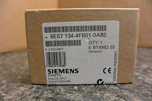 SIEMENS Analog Input 2AI U 6ES7 134-4FB01-0AB0  6ES71344FB010AB0   NEW