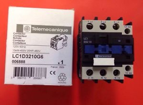 Telemecanique LC1D3210G6 Contactor 120V 60HZ Square D 15KW 400V 20 HP 460V