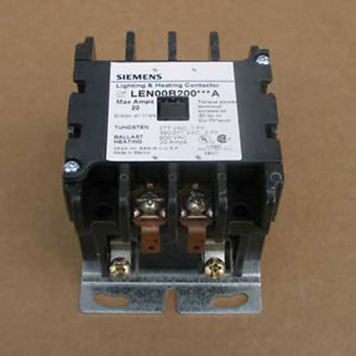 New Siemens LEN00B200024A 20A 2P Lighting Contactor Opn