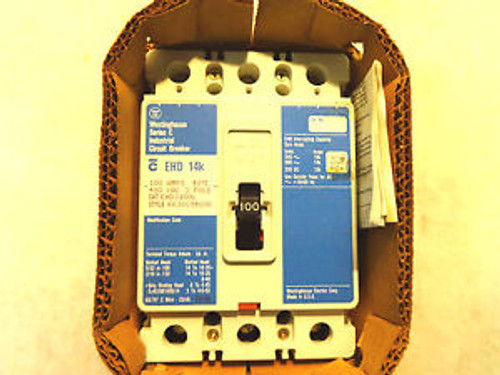 NEW WESTINGHOUSE EHD3100L 3 POLE 100 AMP SERIES C INDUSTRIAL CIRCUIT BREAKER