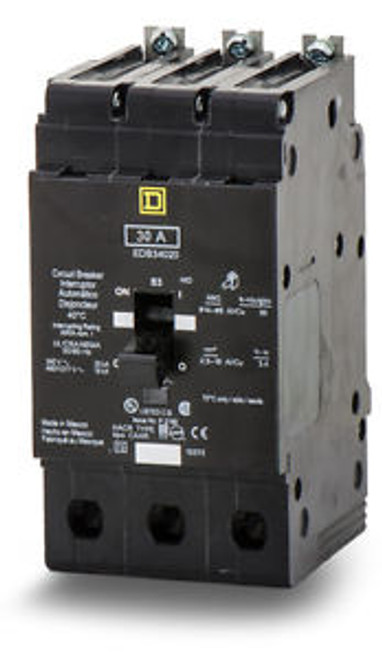 Square D 30A 3P 480/277V Circuit Breaker EDB34030 -New-