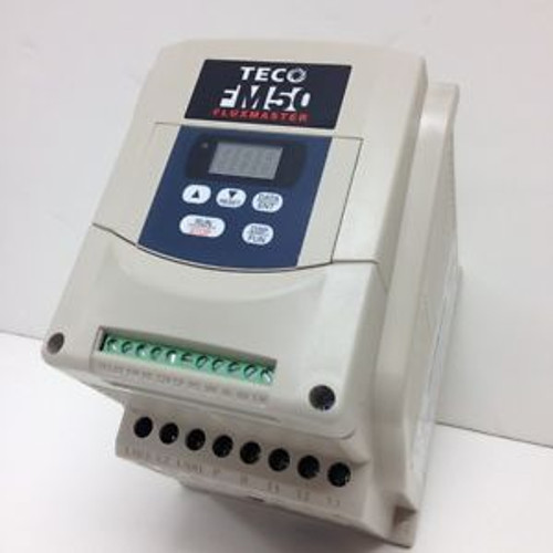 1/2 HP 115V 1PH INPUT 230V 3PH OUTPUT TECO  VARIABLE FREQUENCY DRIVE FM50-1P5-C