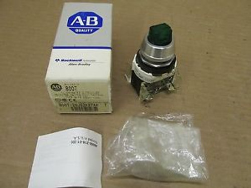 New ALLEN BRADLEY 800T-24JG2KB7AX ILLUMINATED SELECTOR SWITCH 3 POSITION GREEN V