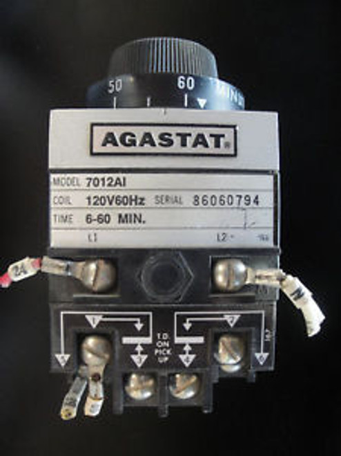 7012AI Agastat Timing Relay 120V 60Hz 6-60 min.