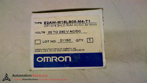 OMRON E2AW-M18LS05-M4-T1 PROXIMITY SENSOR 20-230V AC/DC 3P MICRO, NEW