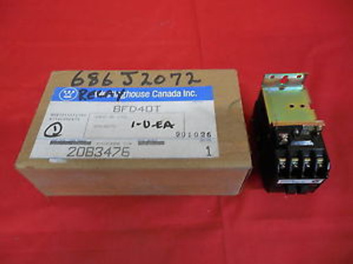 WESTINGHOUSE BFD40T DC RELAY 240VDC COIL MODEL E 4 N.O. BFD40S New (3C3)