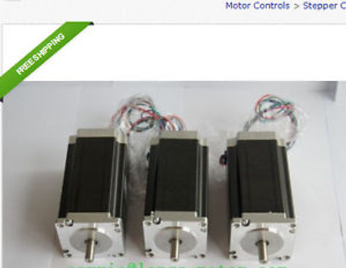 3pcs Nema23 dual shaft stepper motor 425oz.in 3.0A115mm LONG MOTOR