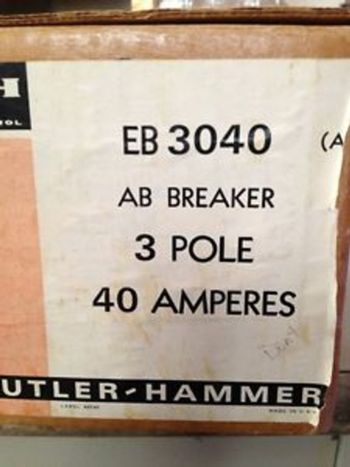 CUTLER-HAMMER CIRCUIT BREAKER EB3040L NEW