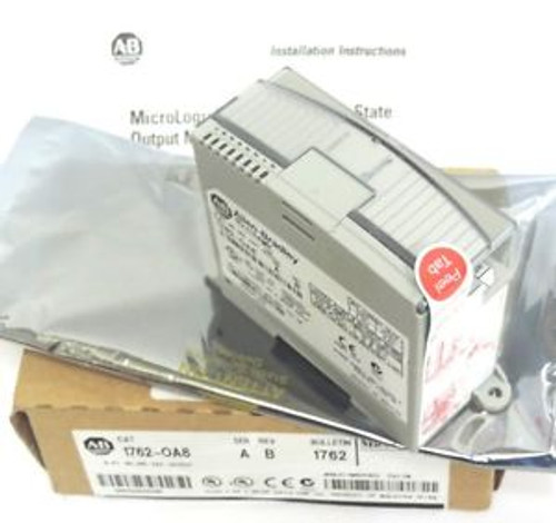 New ALLEN BRADLEY 1762-OA8 OUTPUT MODULE 8POINT DIGITAL 1762OA8, SER. A, REV. B