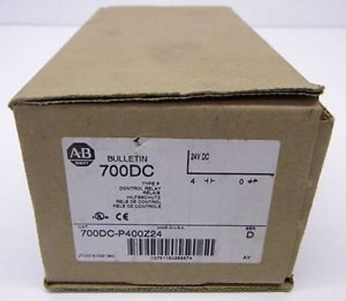 NEW Allen Bradley 700DC-P400Z24 Control Relay Type P Bulletin 24VDC New