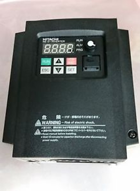 Hitachi NES1-004SB w NES1-OP Installed 1/2HP 1-ph In 3-ph out / Phase Converter