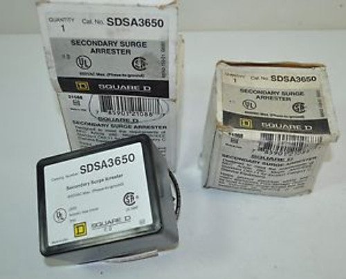 Square D Secondary Surge Arrester Lot of 2 - 650VAC Phase to Ground SDSA3650