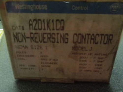 WestingHouse A201K1CQ non reversing contactor size 1 3 pole 70V coil 27Amp