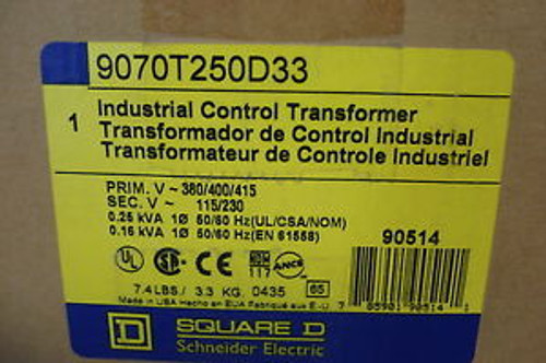 NEW SQUARE D 9070T250D33 TRANSFORMER