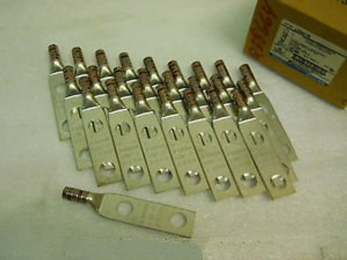 THOMAS BETTS BLACKBURN LCN2-12 COPPER CONNECTOR LUGS BROWN DIE NEW BOX OF 25PCS