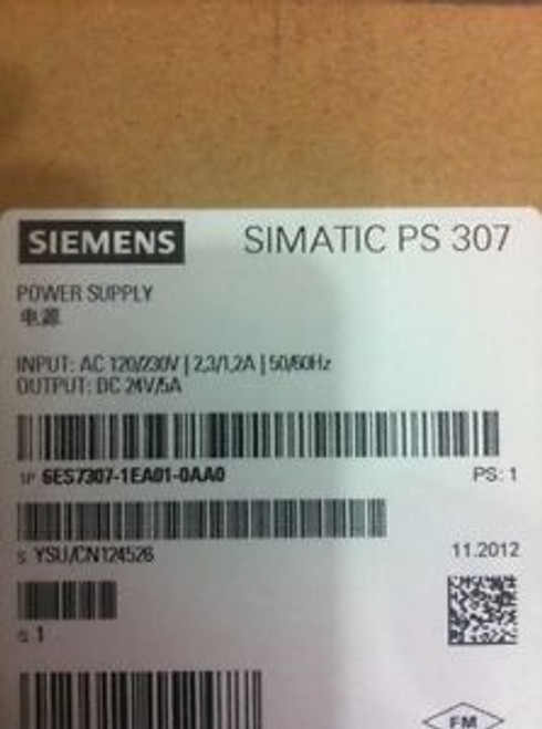 Simatic PS307 Power Supply 6ES7307-1EA01-0AA0